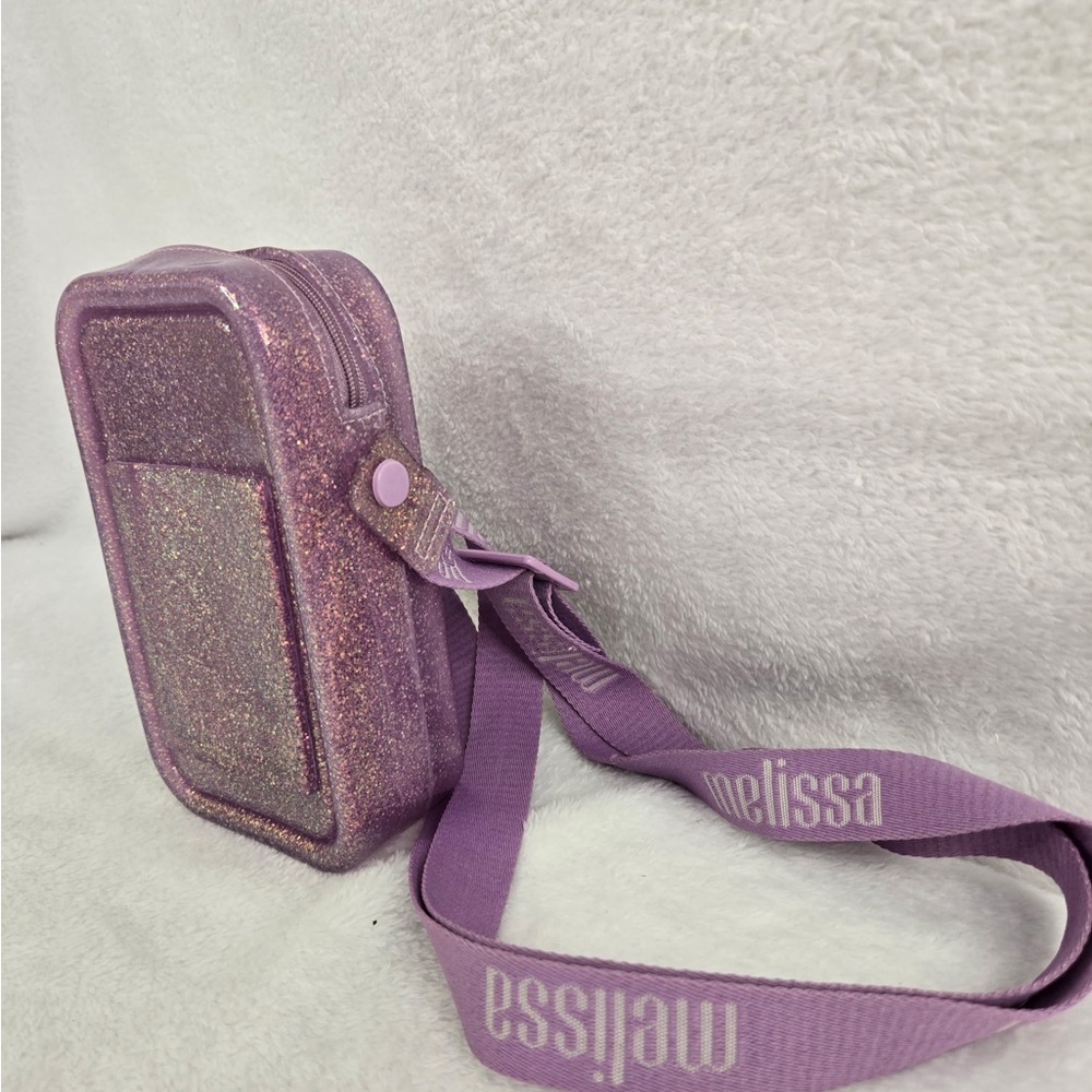 Melissa Glitter Lavender Crossbody Bag